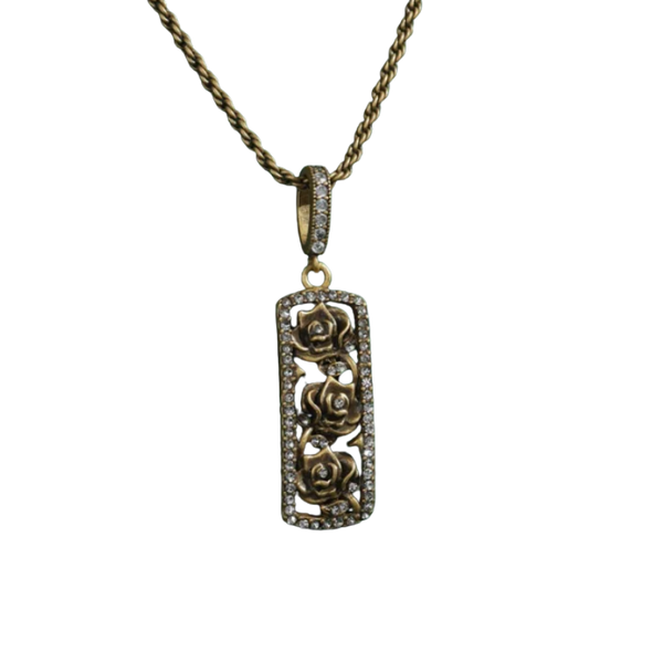 The Gilded Scepter Camellia Flower Pendant