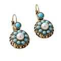 The Azure Turquoise Petal Earrings from Srilanka