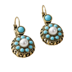 The Azure Turquoise Petal Earrings from Srilanka