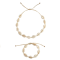 Moon-Shed Cowrie Collar & Bracelet Set from Srilanka