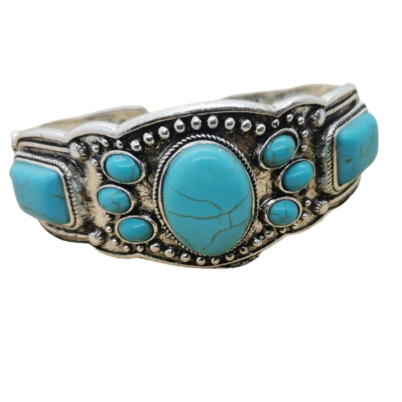 The Sun-Dial Turquoise Cuff from India