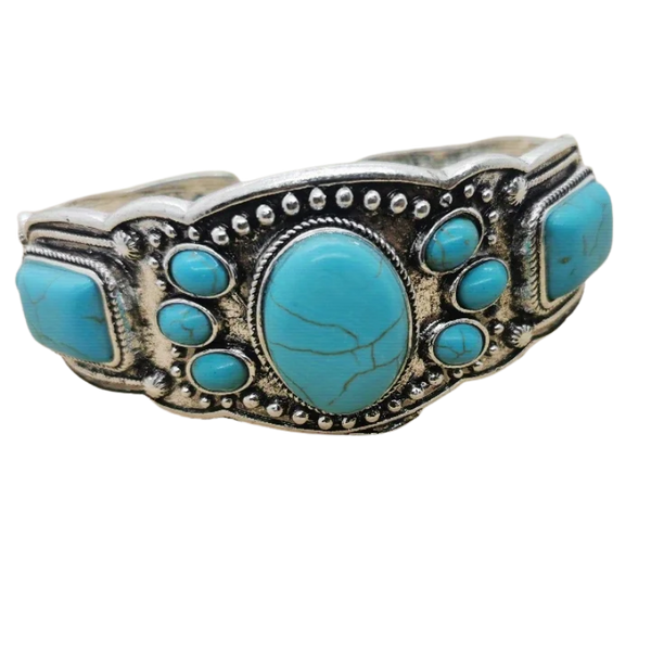 The Sun-Dial Turquoise Cuff from India